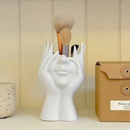 Unique Creative Human Body Art Makeup Brush And Multipurpose Holder