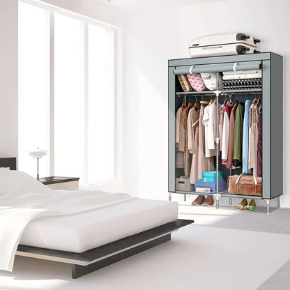 Double Layer Foldable Clothes Wardrobe