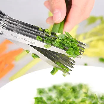 5 Layer Fruit & Vegetables Cutting Scissors Stainless Steel