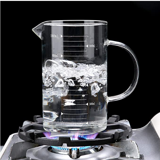Glass Measuring Jug with Wood Lid