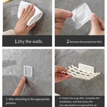 Wall Mounted No-Punch Soap Holder