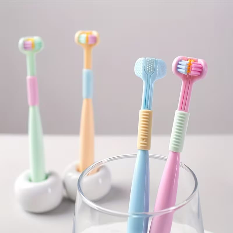 3 Sided Toothbrush Safety Toothbrush
