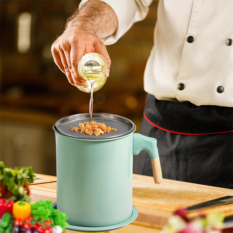 1.4 Litter Stainless Steel Kitchen Oil Filter Pot