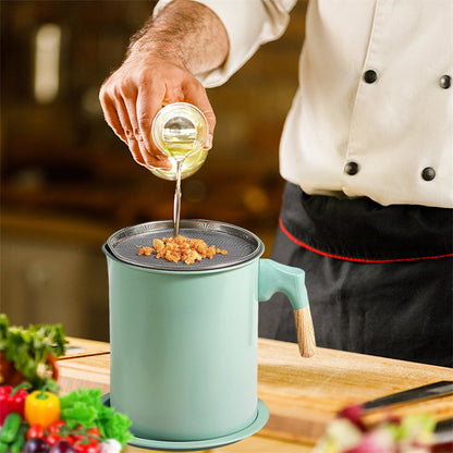 1.4 Litter Stainless Steel Kitchen Oil Filter Pot