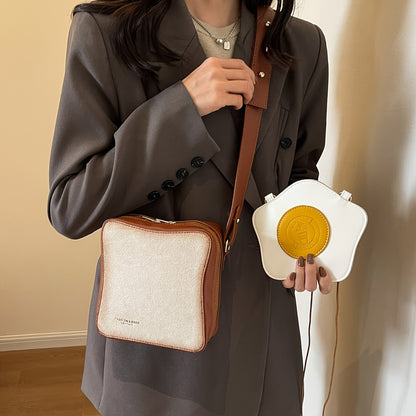 Unique Egg And Bread Shape Women Crossbody Bag