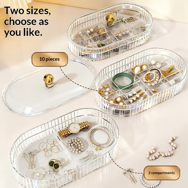 Portable Multiplayer Dustproof Jewelry Organizer Box