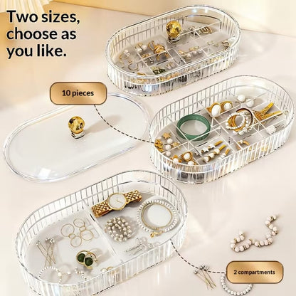 Portable Multiplayer Dustproof Jewelry Organizer Box