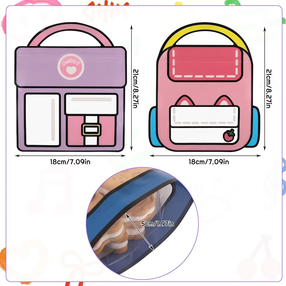 Cute Style 4Pcs Zip Lock Bag