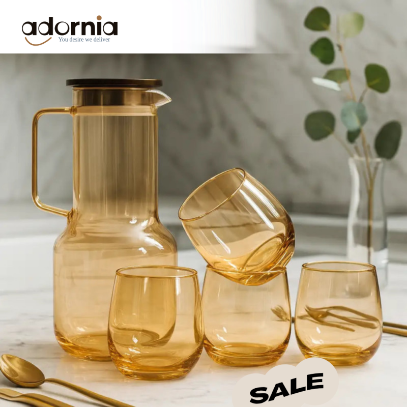 Amber Luxe 7-Piece Glassware Set