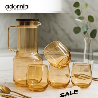Amber Luxe 7-Piece Glassware Set