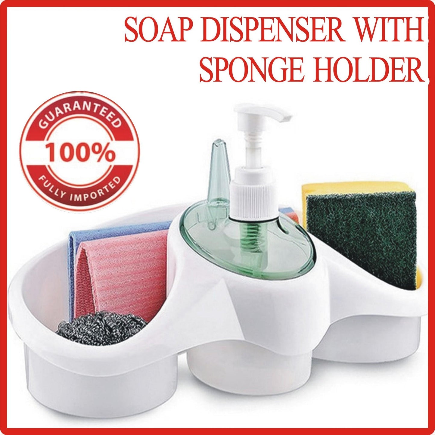 Liquid Soap Dispenser And Sponge Holder