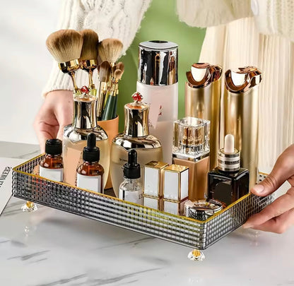 Multipurpose Transparent cosmetics storage Tray