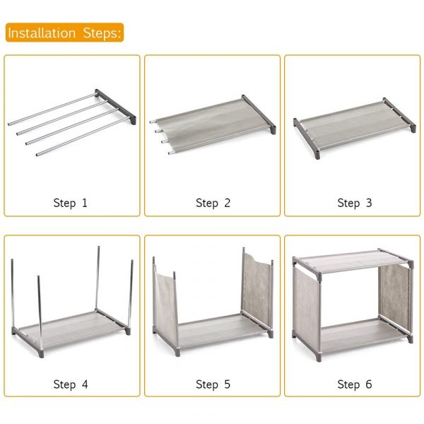 Multipurpose 4Layer Oxford Storage Rack
