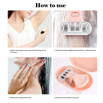 Women Safety Razor Stainless Steel Manual Beard Shaving Blades Body