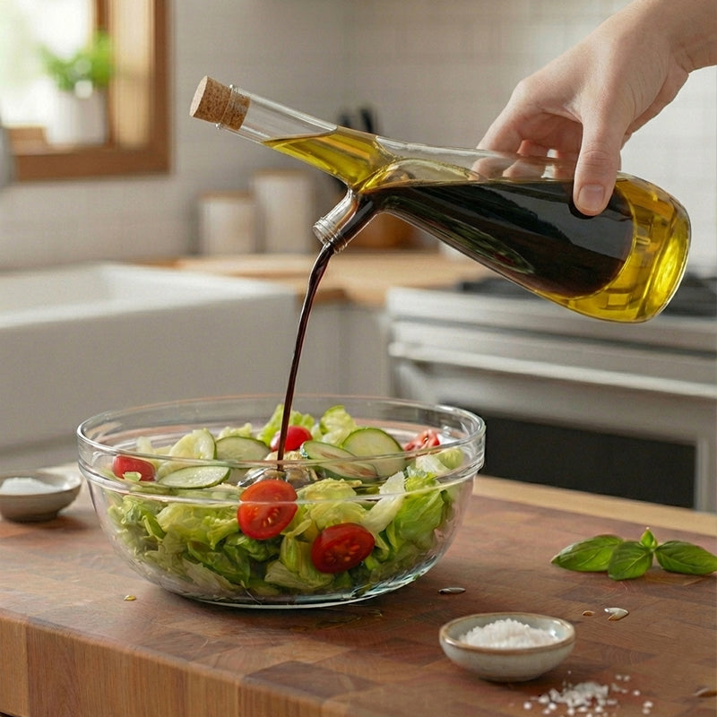 2-in-1 glass Olive Oil And Vinegar Dispenser