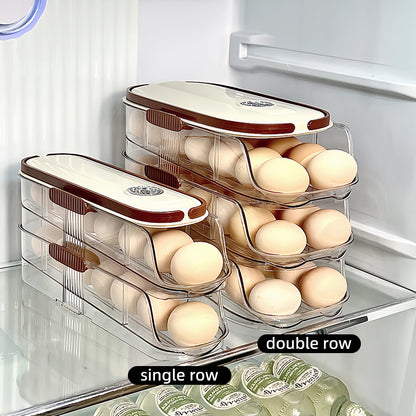 Transparent Automatic Rolling Egg Container