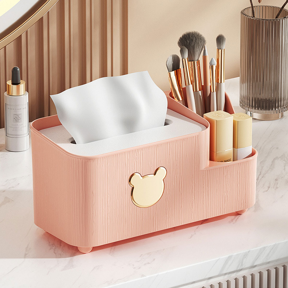 Bear Design Desktop Tissue Storage Box