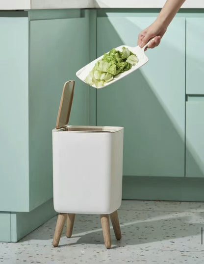 High Foot Dustbin with Lid Large Capacity (Square Shaped)