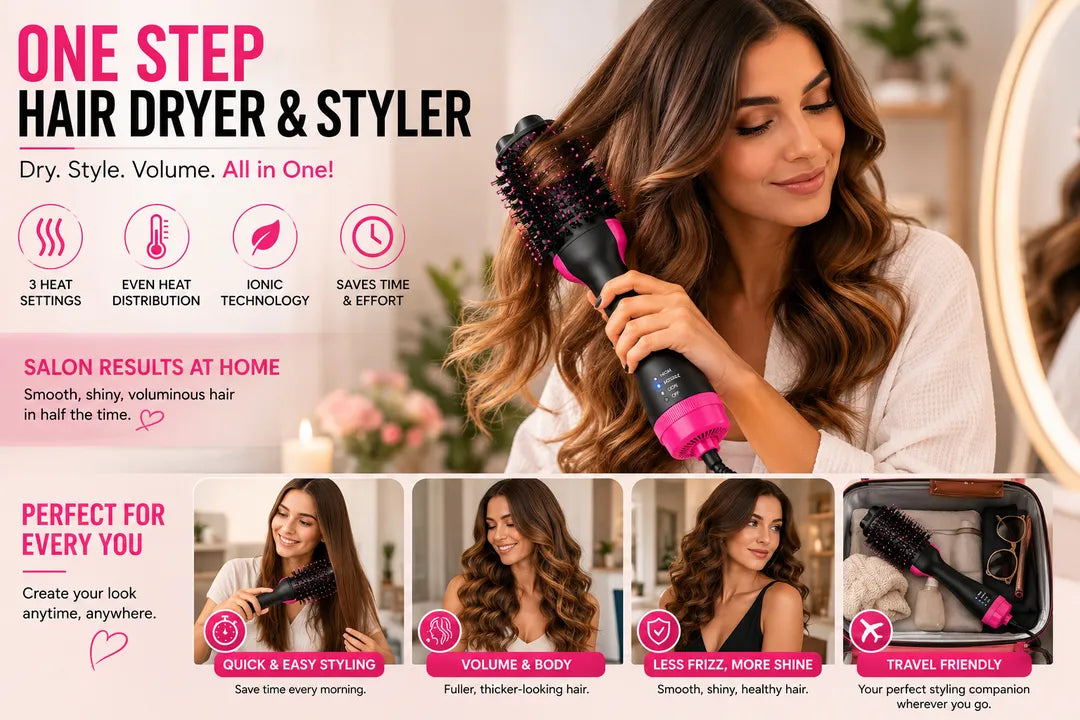 4-In-1 One Step Hair Dryer & Styler