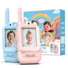 2pcs Set Rechargeable Walkie Talkies with Screen Display and Voice Changer
