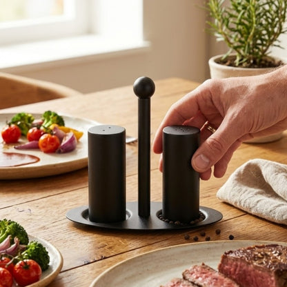 Iron Salt, Pepper & Toothpick Holder Dining Organizer