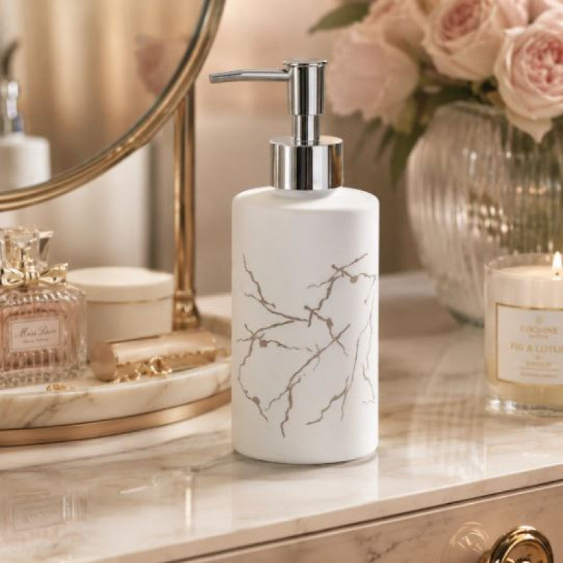 Thunder Design Glass Material Soap Pump Dispenser Set