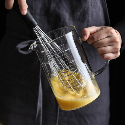 Glass Measuring Jug with Wood Lid