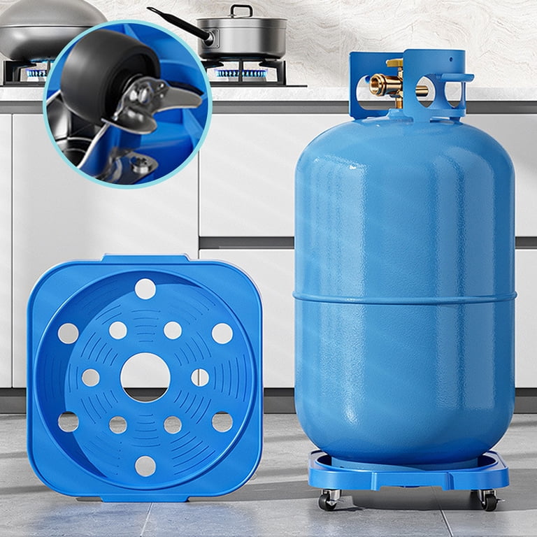 Heavy-Duty Gas Cylinder Trolley with 360° Rotating Wheels – Premium Anti-Rust Base Stand