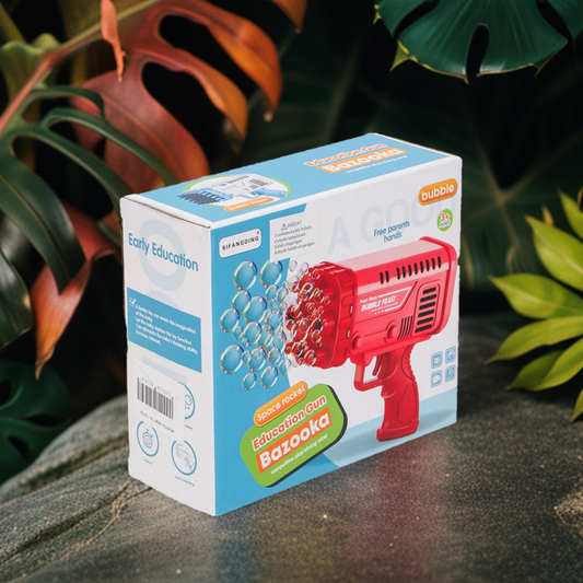 Electric Water Blaster Toy Bazooka Bubble Machine Gun With 36 Holes