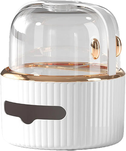 Multi-functional Desktop Tissue Box Organizers With Storage Compartments.