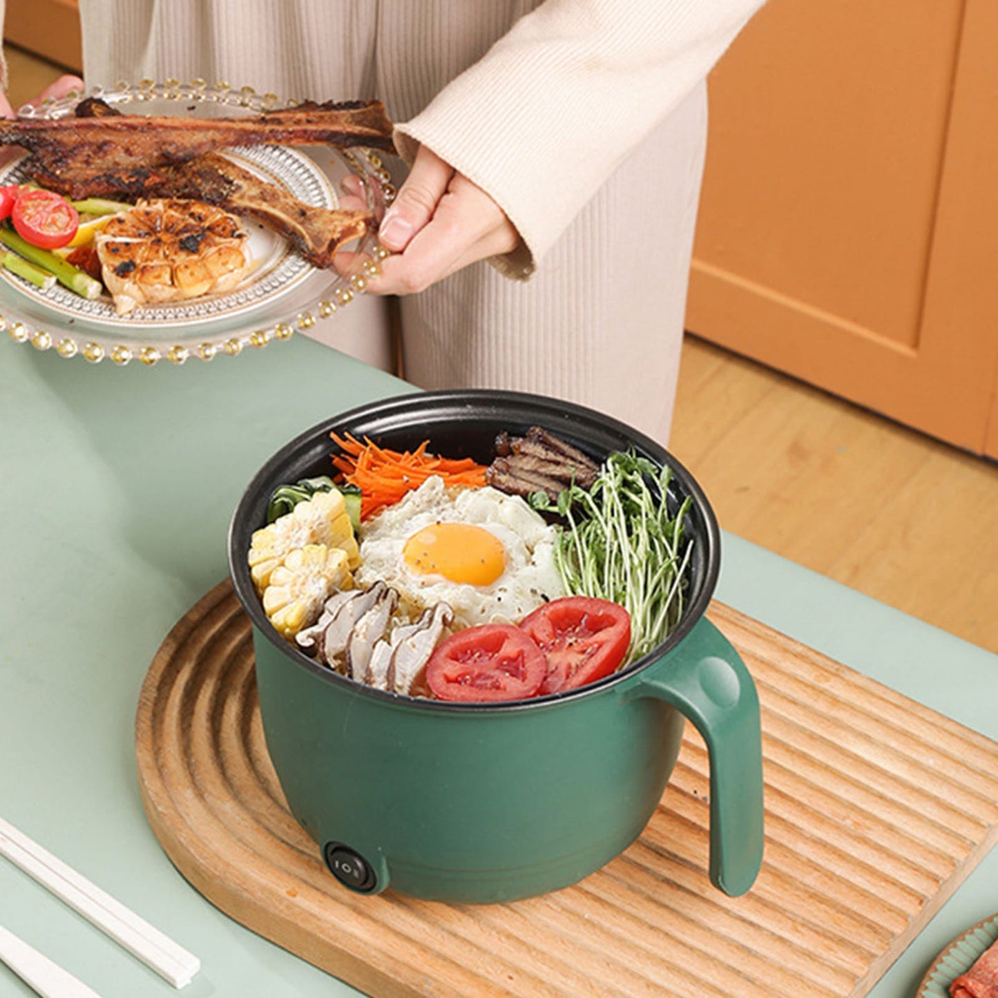Multifunctional Mini Electric Cooking Hotpot