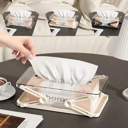 Extendable Automatic Lift Tissue Box - Height Adjustable Paper Towel Dispenser