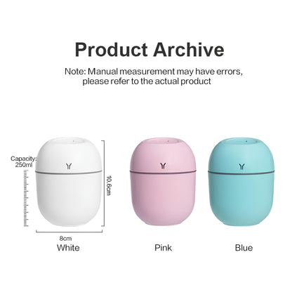 Portable Mini Air Humidifier – USB Desktop Humidifier for Car, Bedroom & Office