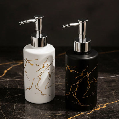Thunder Design Glass Material Soap Pump Dispenser Set