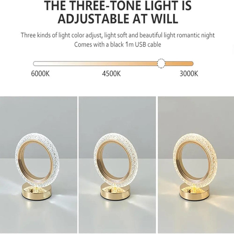Modern Luxury LED Crystal Table Lamp