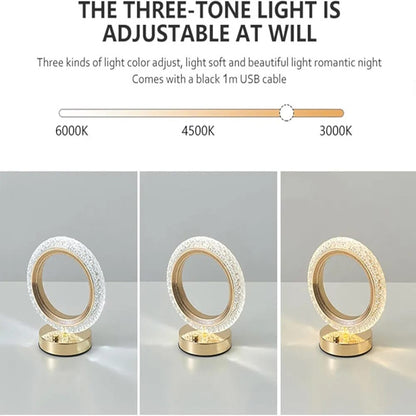 Modern Luxury LED Crystal Table Lamp