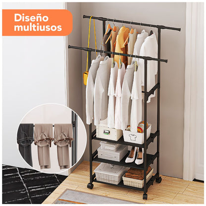 3 Layer Double Pole Rack