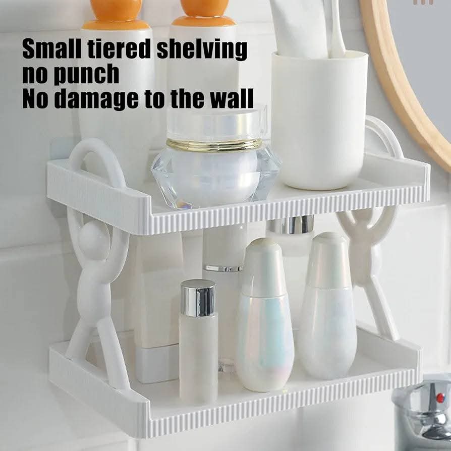 Wall Mounted 2-Tier Storage Rack