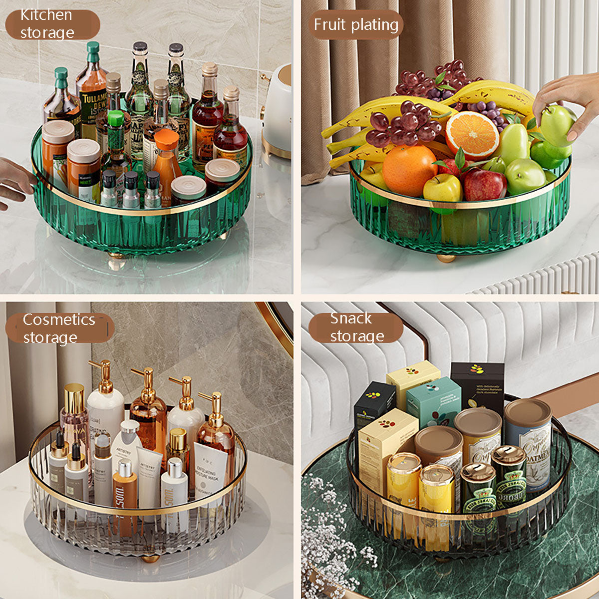 Clear Acrylic Rotating Storage Tray