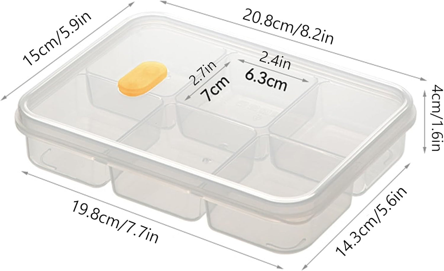 6 Portion Portable Refrigerator Food Storage Box