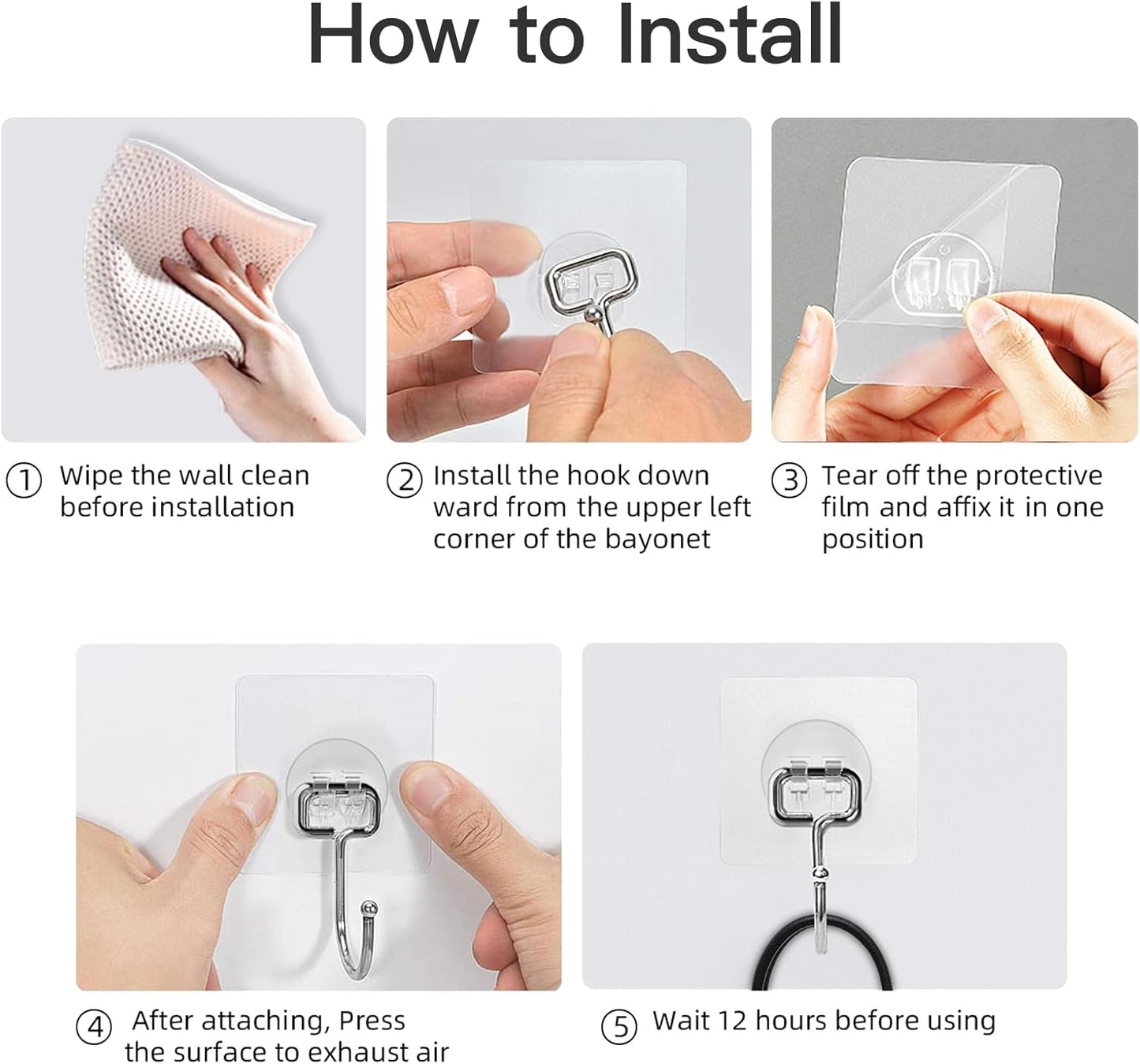 Wall Mounted Self Adhesive Hook