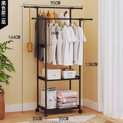 3 Layer Double Pole Rack