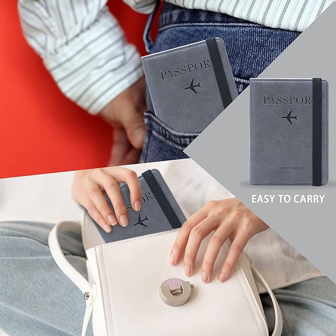 Slim PU Leather Travel Passport Wallet