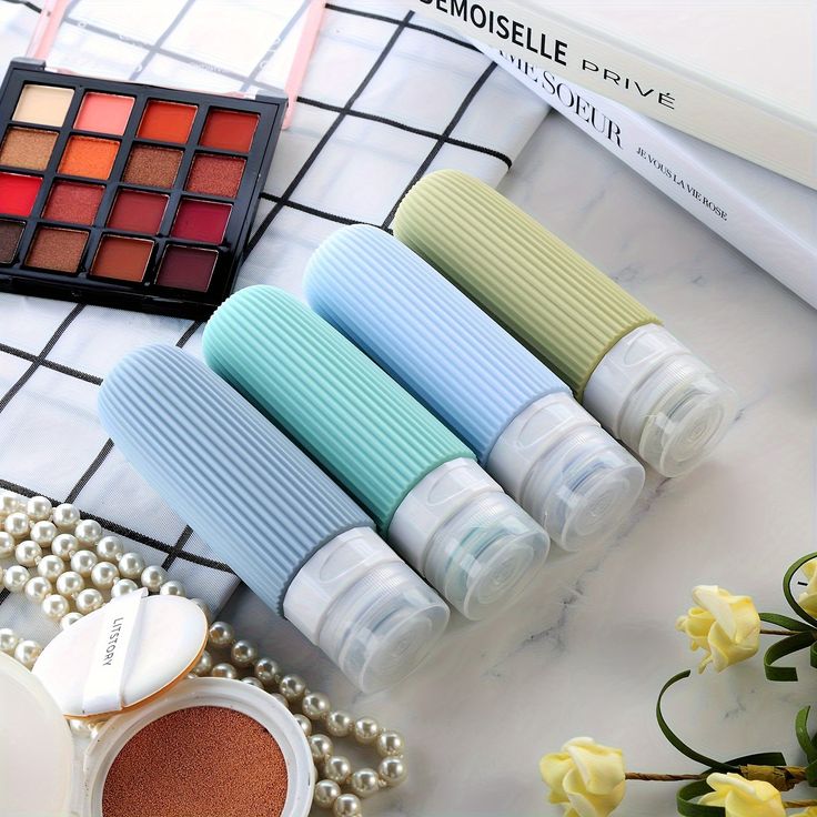 Pack of 4 Travel Toiletry Bottles