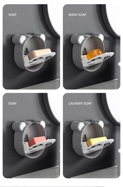 Cute Panda Wall Mounted Soap Box With Lid