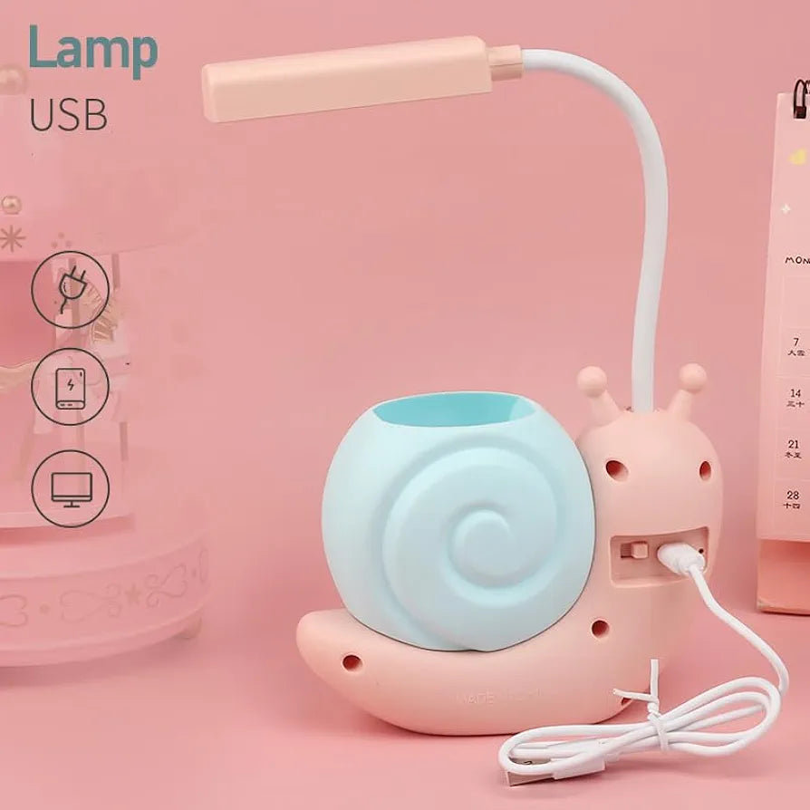 Adjustable Foldable Cartoon Snail LED Desk Lamp