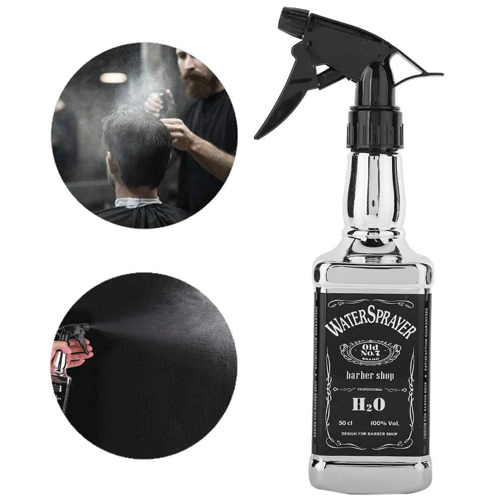 500ml Barber Shop Water Sprayer with Distinctive Whiskey-Bottle Style Label.