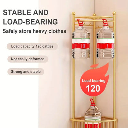 Iron Corner Rack With Wheels