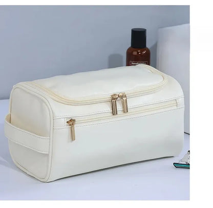 Travel Premium Leather Hanging Toiletry Bag