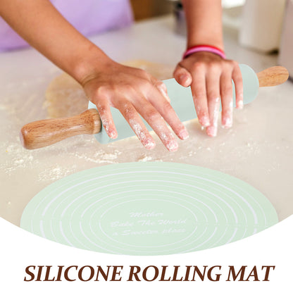Silicone Dough Mat With Rolling Pin